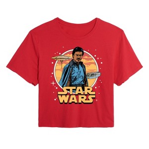 Women's - Star Wars - Lando Circle Cropped Graphic T-Shirt - 1 of 4