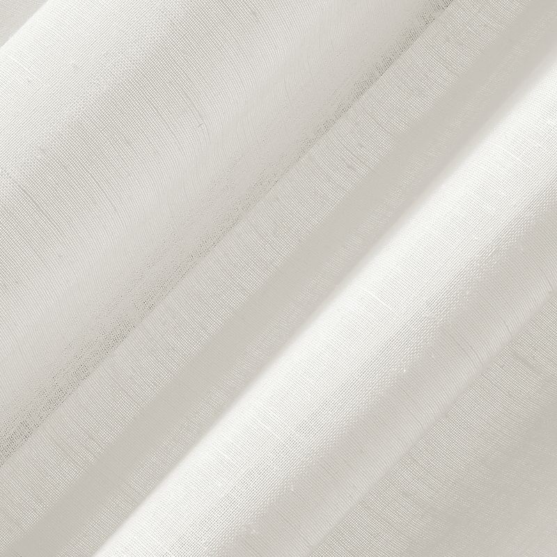 Slub Textured Sheer Linen Blend Grommet Top Curtain - Archaeo, 4 of 13