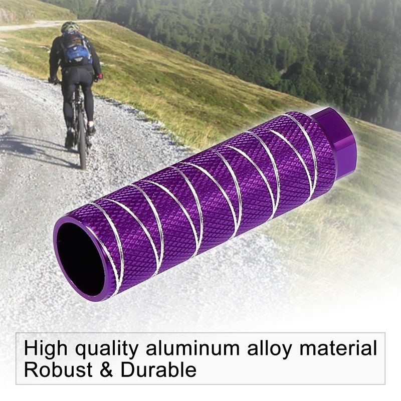 Unique Bargains Universal Axle Rear Foot Pegs Footrests for BMX MTB Bike Bicycle Axles Pedals Purple 3.94"x1.10" 1 Pair, 5 of 8