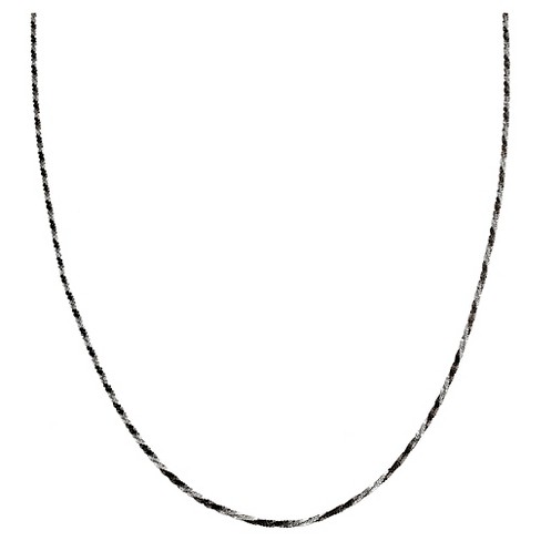 Two-Tone Chain with Lobster Clasp Closure in Sterling Silver - Black/Gray (18") - image 1 of 1