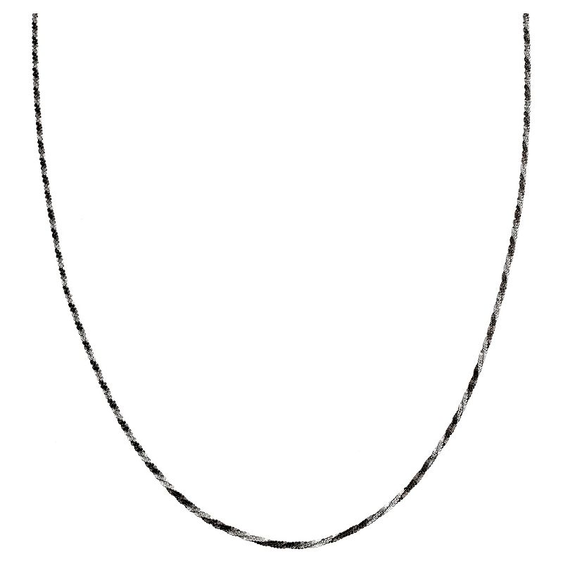 Two-Tone Chain with Lobster Clasp Closure in Sterling Silver - Black/Gray (18"), 1 of 2