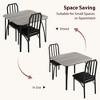 Kitchen Table and Chairs for 4 with with Chamfer Design, Dining Table Set with Cushion Seats - 3 of 4
