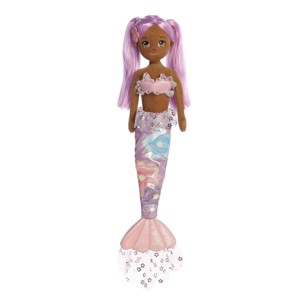 Aurora Large Floral Sparkles Petal Sea Sparkles Enchanting Stuffed Doll Pink 18" - 1 of 4