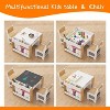 Wooden Activity Table and Chair Set, 4-in-1 Table with Storage Drawer & Detachable Top for Drawing, Reading, Crafts, Art, Homework, Playroom/Nursery - 2 of 4