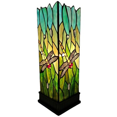 Amora Lighting Tiffany Style Dragonfly Table Lamp 18 Inch Tall