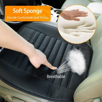 Black PVC Leather Car Seat Cushion Cover with Bamboo Charcoal Filling