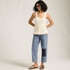 Lands' End Women's Soft Denim Mid Rise Relaxed Straight Crop Jeans - 4 of 4