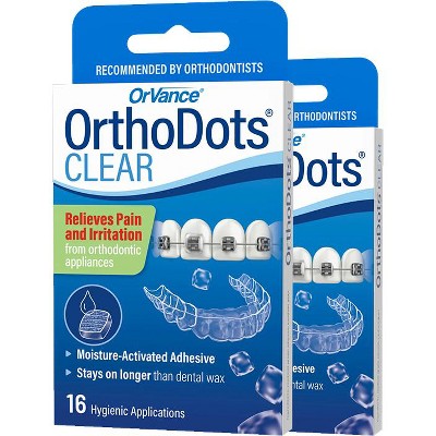 Orthodots Clear Moisture Activated Adhesive, 16 Ct
