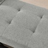 Linen Sleeper Sofa Chair with Pull-Out Bed & Wheels - 3 of 4