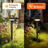 Gigalumi Aluminum Alloy Solar LED  Landscape Light, Waterproof Warm White Pathway Light, 2-Pack - 4 of 4