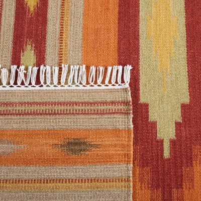 Handmade Multicolor Geometric Wool Kilim Runner Rug 2'3" x 6'