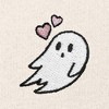 Dalix Heartly Ghost Embroidered Fleece Relaxed Boxy Fit Long Sleeve Crewneck Sweatshirt Womens - 2 of 4