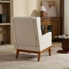 CAVINAS 26.18" Wide Modern Accent Chair, Upholstered High Back Armchair with Walnut Wood Legs, for Living Room, Bedroom - 3 of 4
