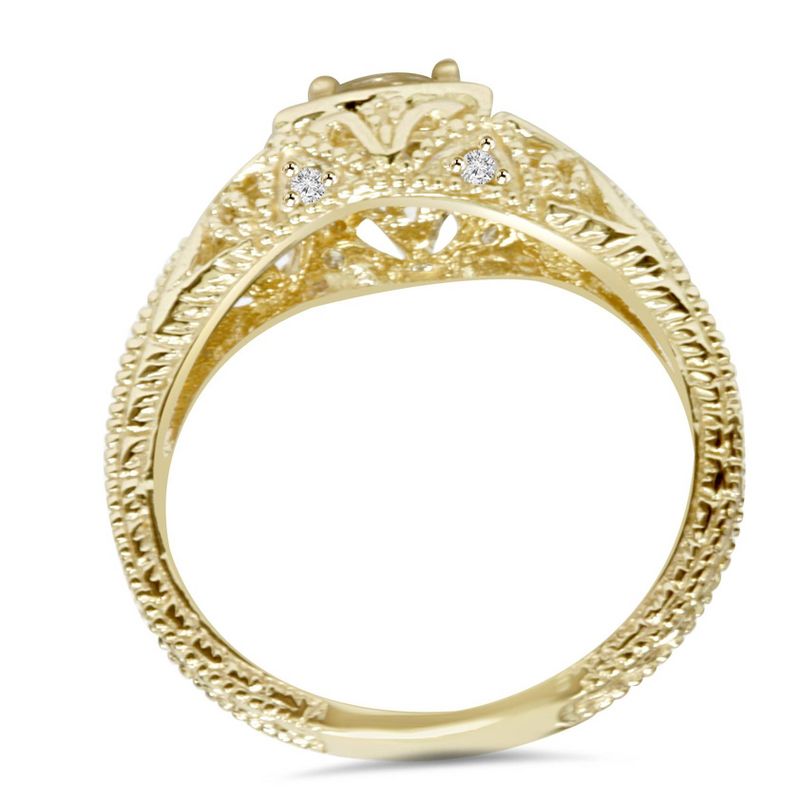 Pompeii3 Emery 5/8Ct Vintage Genuine Diamond Engagement 14K Yellow Gold, 2 of 5