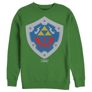 Men's Nintendo Legend of Zelda Link's Awakening Hylian Shield Sweatshirt - 1 of 3