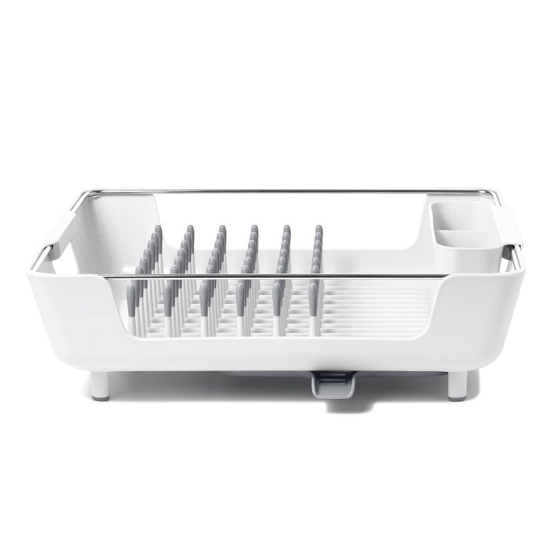 OXO PP/Stainless Steel Large Capacity Dish Rack Gray, 2 of 9