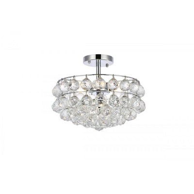 Elegant Lighting Savannah 14 inch flush mount in chrome