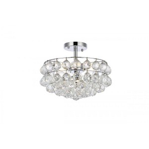 Elegant Lighting Savannah 14 inch flush mount in chrome - 1 of 4