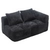 NicBex Modern Chenille Loveseat Sofa with Left Arm & Removable Pillows, Minimalist 2-Seater Sofa for Living Room & Bedroom, Beige - 3 of 4