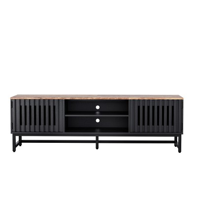 NicBex TV Stands for 60 inch TV,Modern Entertainment Center with 4 Shelves,TV Console for Living Room, Bedroom, Home,Black/Brown