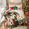 Lomsoe Christmas Throw Blanket, Holiday Christmas Reindeer Santa Claus Soft Flannel Blanket, Warm Cozy Winter Throw Blanket. - 3 of 4