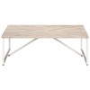 vidaXL Coffee Table White Solid Mango Wood 43.3 x 43.3 x 14.2 in Durable - 2 of 4