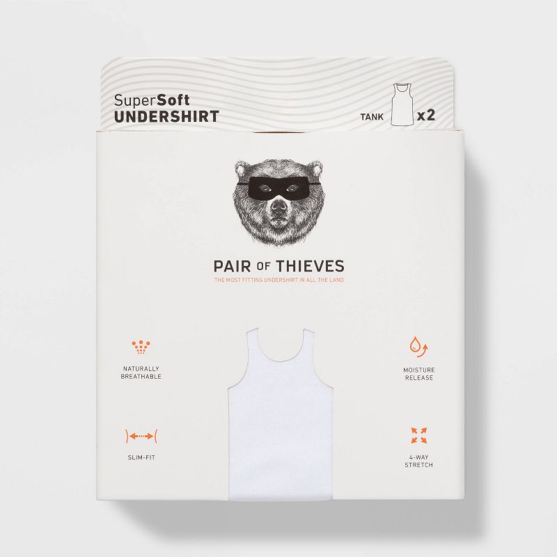 Pair of Thieves Men's Tank Undershirt 2pk, 3 of 18