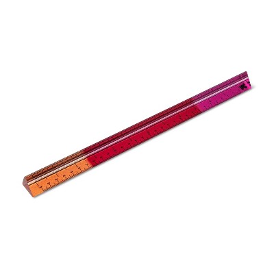 Photo 1 of 12&#34; Acrylic Fashion Ruler Pink/Red/Orange - 