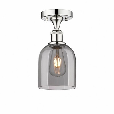 Bella - 1 Light Semi-Flush Mount In Industrial Style-9.63 Inches Tall and 5.5 Inches Wide