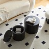 OUTSUPPLY 2-Piece Coffee Table Set, Round Space-Saving Tables for Living Room, Waterproof & Durable Modern Design - 3 of 4
