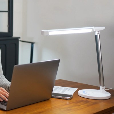 Adjustable White ABS Desk Lamp with LED Light