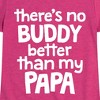 Girls' - Instant Message - No Buddy Like Papa Fitted Short Sleeve Graphic T-Shirt - 2 of 4