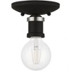 Livex Lighting Lansdale 1 - Light Flush Mount in  Black/Brushed Nickel - 3 of 3