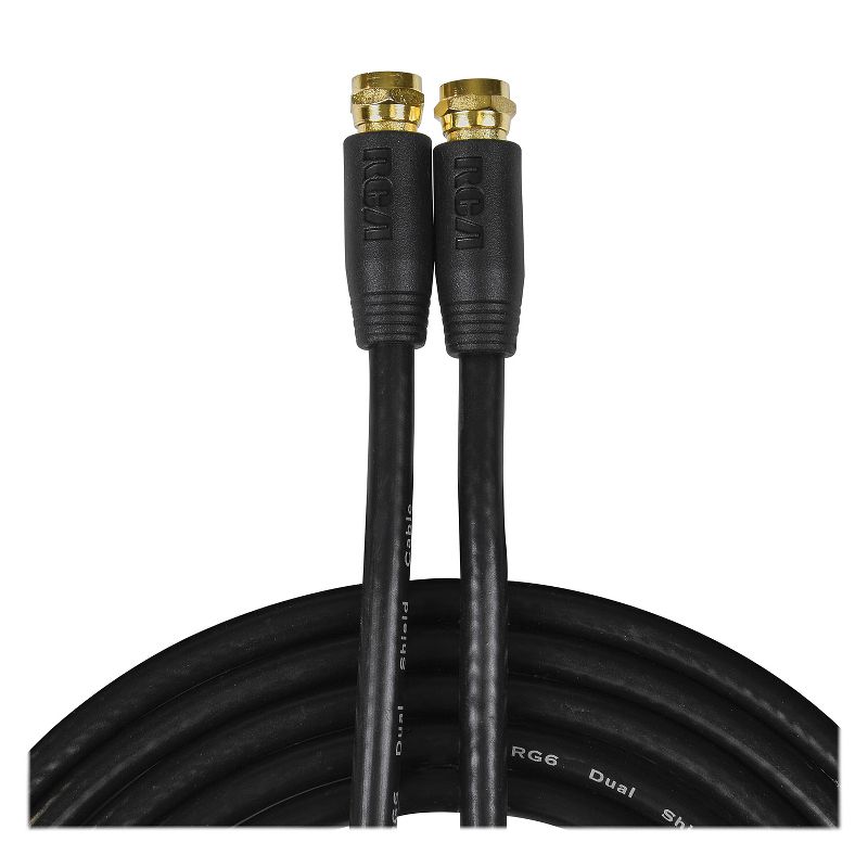 RCA RG6 Coaxial Cable, Black, 2 of 8