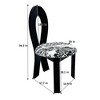 Sapphtopaz Modern Simple Key-design Dining Chairs Set of 2, PU Leather Accent Chairs Kitchen Chairs with Round Cushion for Dining Room, Kitchen - 2 of 4