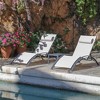 PURPLE LEAF Patio Chaise Lounge Set of 3 Outdoor Lounge Chair Beach Pool Sunbathing Lawn Lounger Recliner Chiar, Side Table Included - 2 of 4