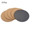 Unique Bargains Home Garden Round Plastic Absorbent Waterproof Cork Plant Pot Mat 10 Inch 5 Pcs - 3 of 4