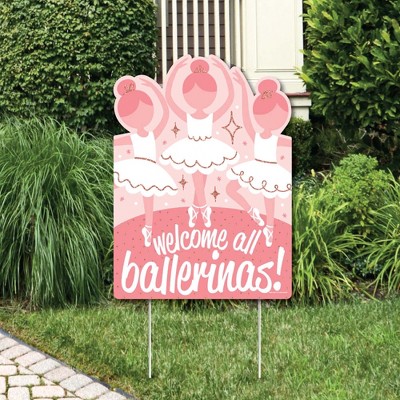 Big Dot of Happiness Tutu Cute Ballerina - Party Decorations - Ballet Birthday Party or Baby Shower Welcome Yard Sign