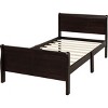 Streamdale Wood Platform Bed Twin Bed Frame Mattress Foundation Sleigh Bed With Headboard/Footboard/Wood - 4 of 4