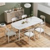ATJafurn White Upholstered Dining Chairs No Assembly Required Solid Wood Side Chairs (Set of 2) - 3 of 4