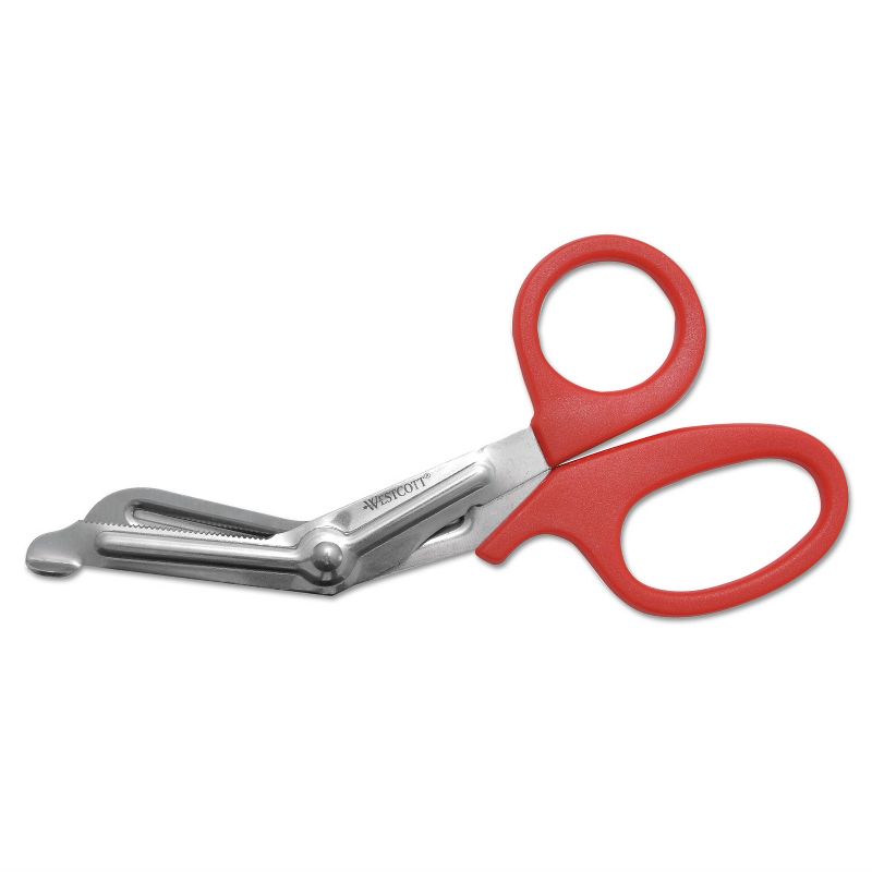 Westcott Stainless Steel Office Snips 7" Long Red 10098, 2 of 5