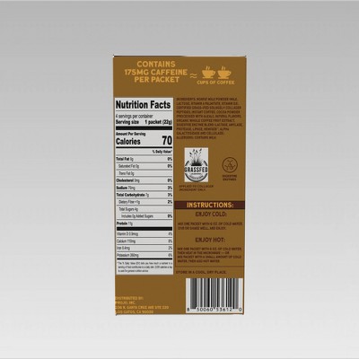 Projo Power Coffee with Collagen Hazelnut Mocha Medium Dark Roast Instant Coffee - 3.1oz/4ct