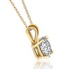 Pompeii3 .75ct Round Cut Diamond Solitaire Pendant Necklace in 14k White or Yellow Gold - 2 of 4