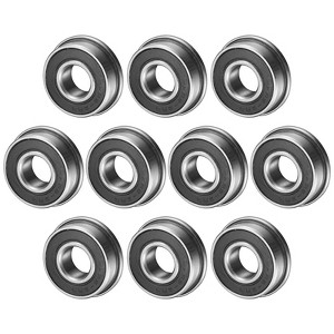 Unique Bargains Chrome Steel Durable Long-lasting Multipurpose Use Flanged Ball Bearing 10 3/8" x 7/8" x 9/32" - 1 of 4