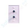 SatelliteSale Coaxial Wall Plate Female to Female F-Type RG-6 2.4GHz Universal Connector White With Screws and a Wall Bracket Included - 3 of 4