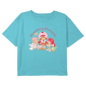Girl's Strawberry Shortcake Berry and Friends Crop Top T-Shirt - 1 of 3