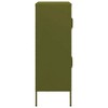 vidaXL Storage Cabinet Olive Green Steel Medium Stylish Storage - 4 of 4