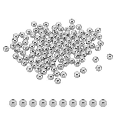 Unique Bargains Metal Round Jewelry Making Gold Filled Spacer Beads 100 Pcs