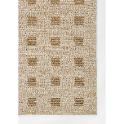 Natural Hand-Tufted Wool and Viscose Rectangular Rug 5' x 8'