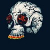 Men's Design By Humans Halloween Skull By LVBArt T-Shirt - 2 of 4
